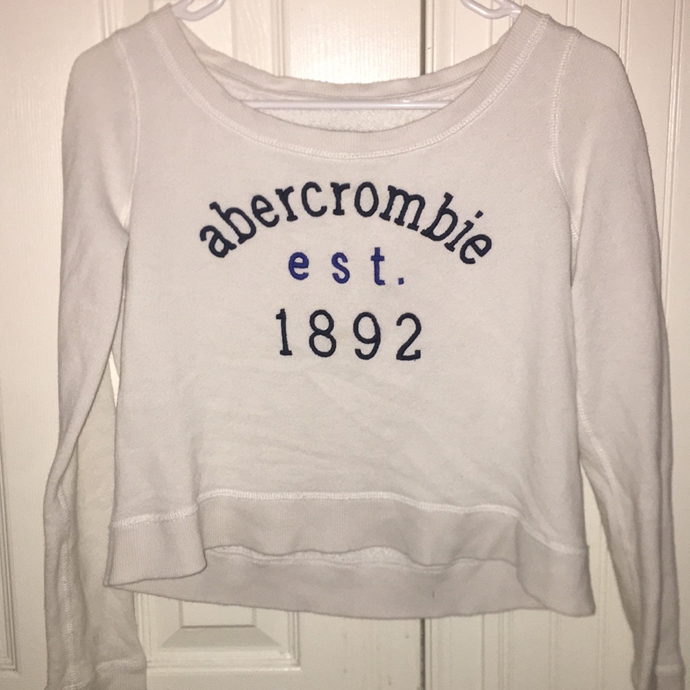 Cropped White Sweatshirt